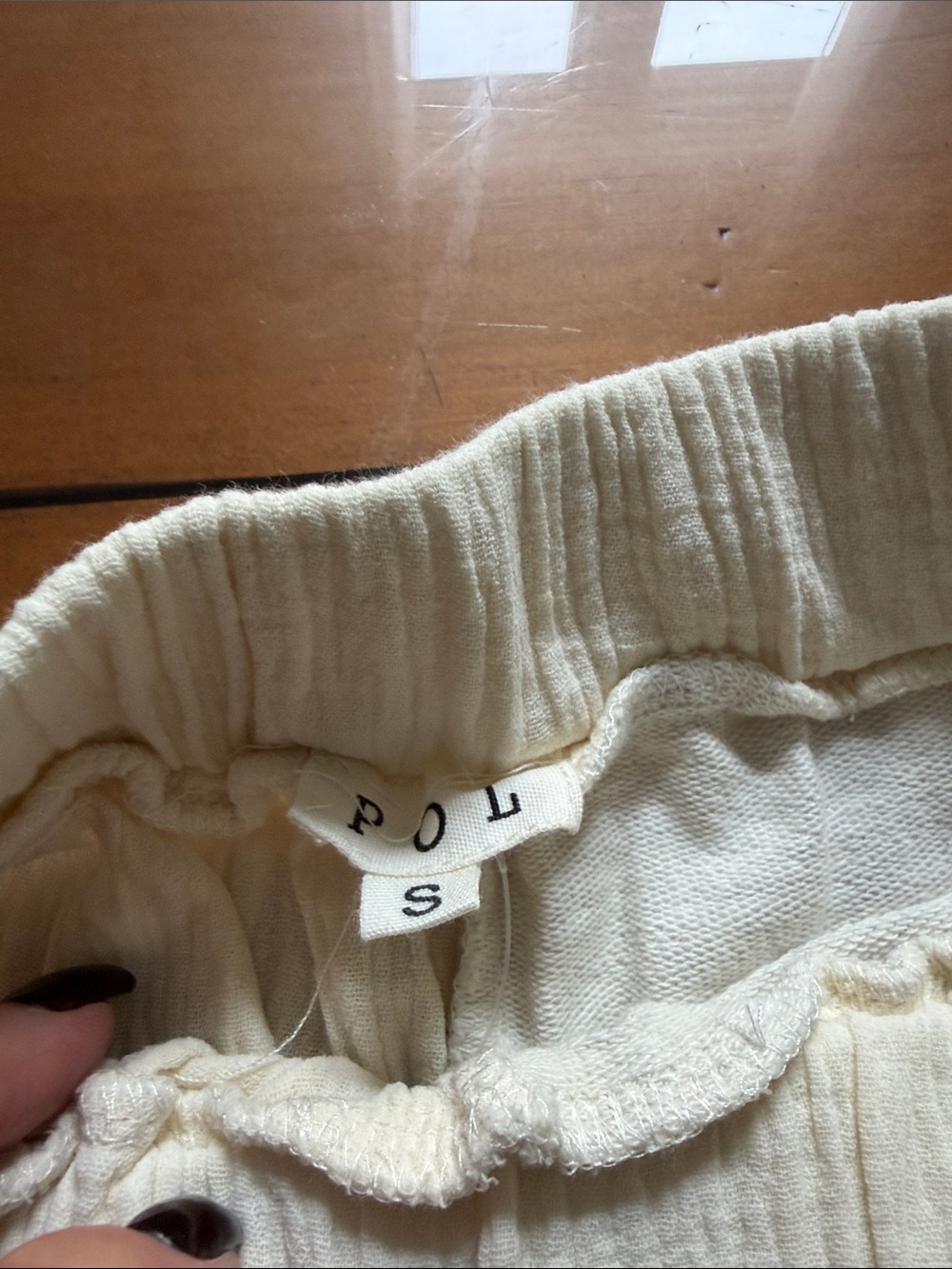 POL Neutral Patchwork Jogger Pants - Cream - Picture 2 of 12